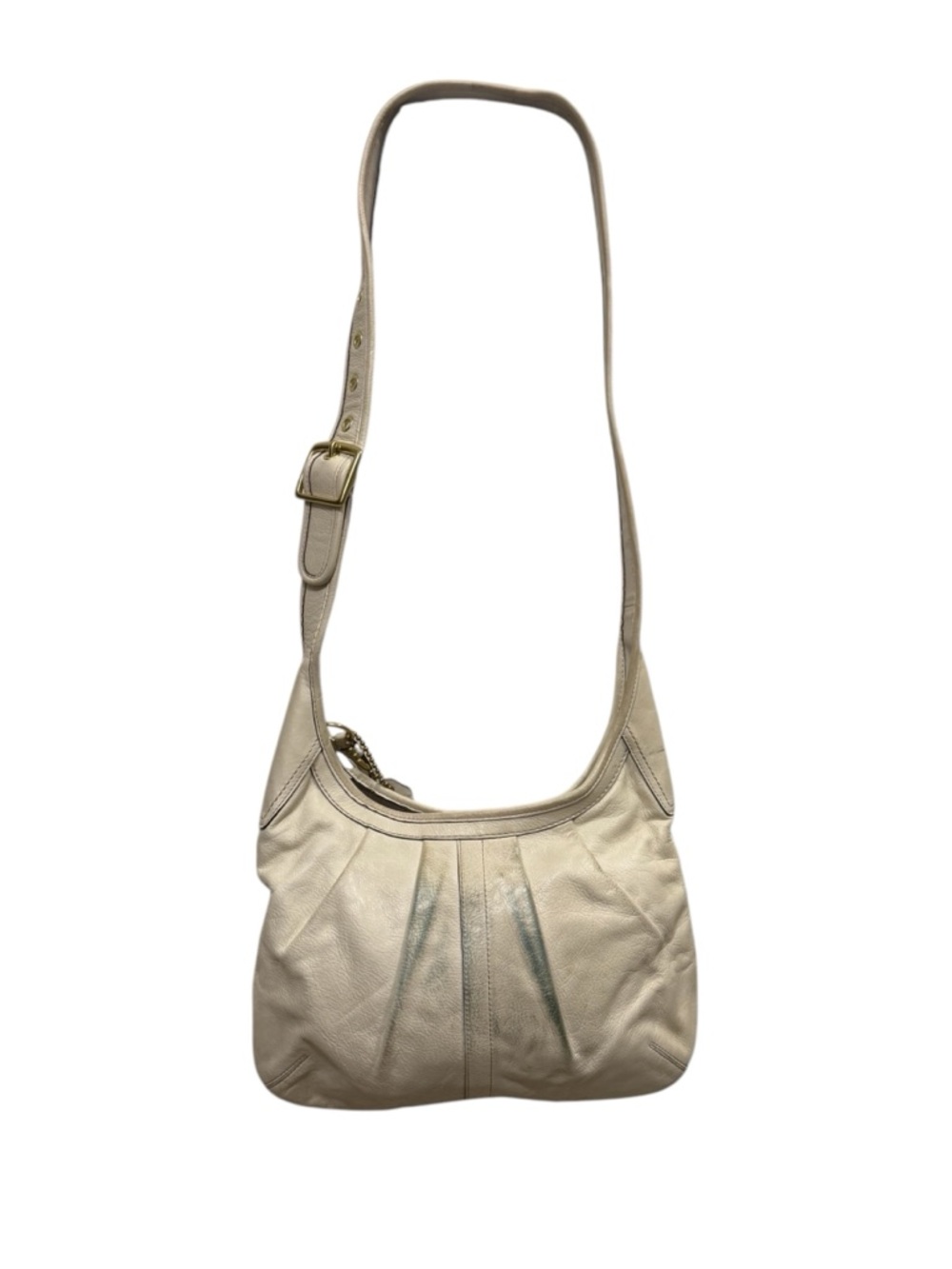 Vintage Coach Ergo Cream White Leather Crossbody Adjustable Bag Y2K Luxury - Picture 2 of 11
